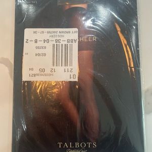 Talbots Silky Sheer Pantyhose Soft Brown Sz 3X